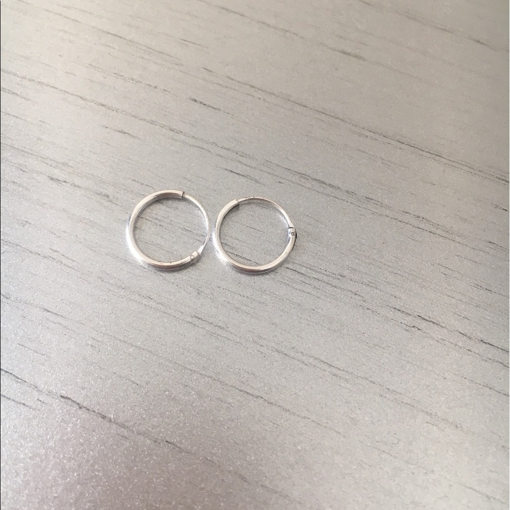 Sterling silver small hoops